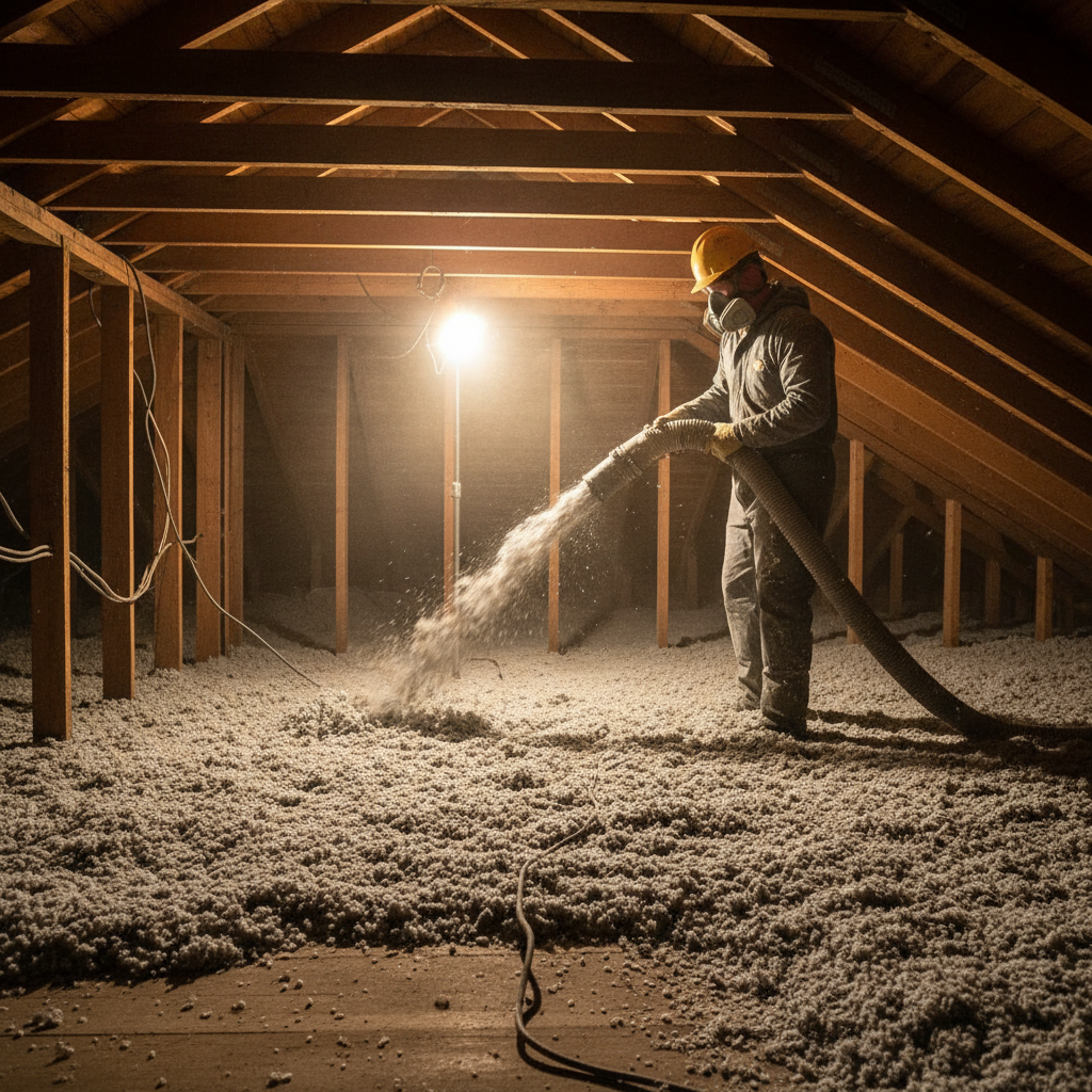Attic insulation and ventilation assessment in a Maine home