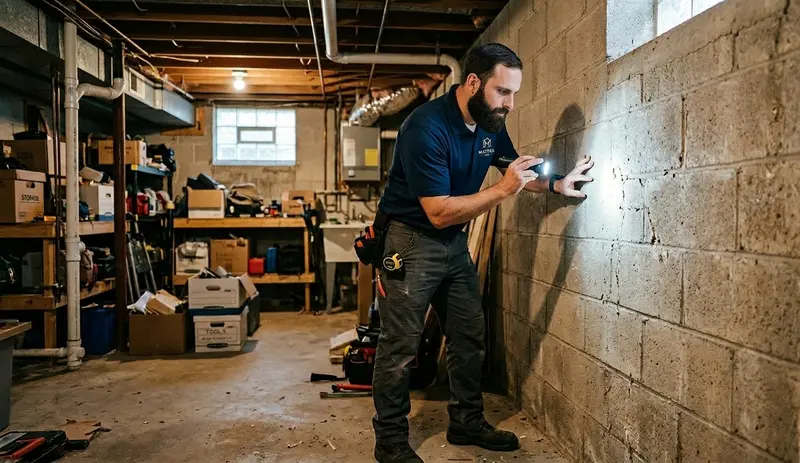 Mattra expert inspecting mold in a Maine home