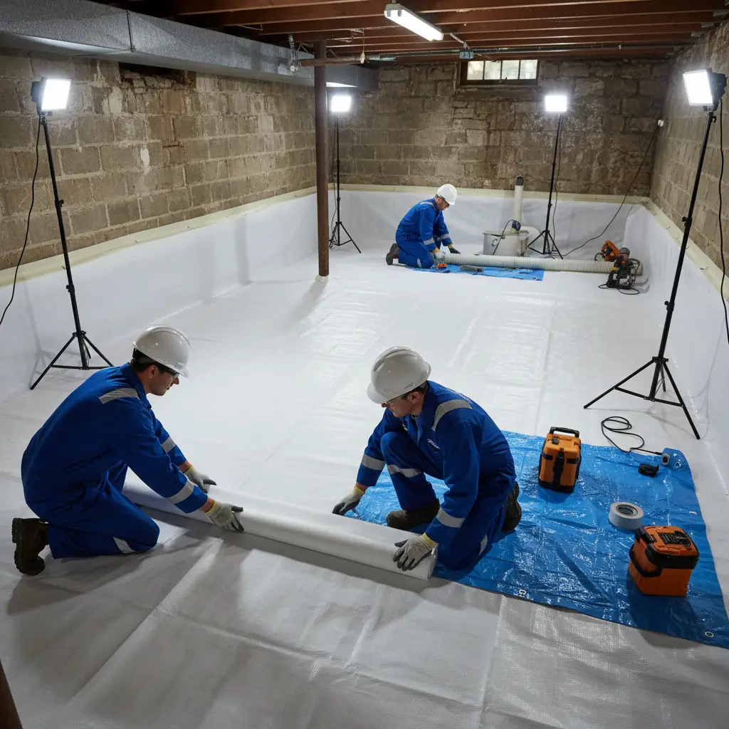 Water damage repair and moisture correction in Maine home
