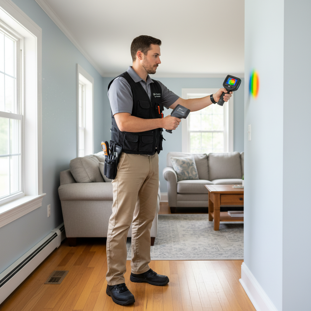 Professional mold inspection with thermal imaging in Maine home