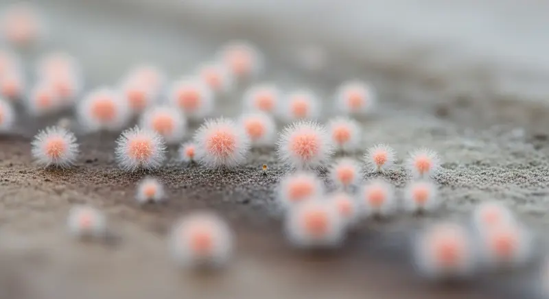 Fusarium mold — early growth on a water-damaged surface