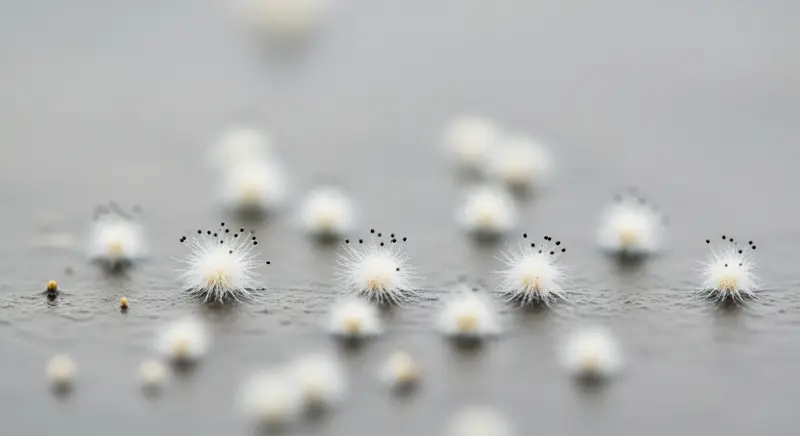 Rhizopus mold — early growth on a damp surface