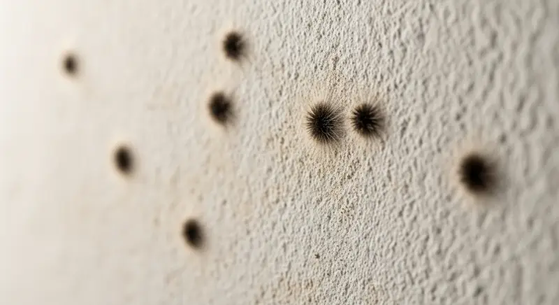Ulocladium mold — early growth on a water-damaged surface